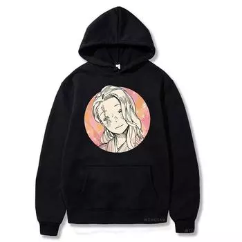 Толстовки с капюшоном Jigokuraku Yui Manga Kawaii Anime Hell s Paradise, пуловер с капюшоном для мужчин и женщин, модная винтажная трендовая одежда с графическим рисунком, толстовки S чёрный