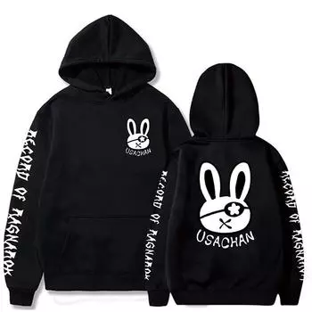 Толстовки с капюшоном Record of Ragnarok, пуловеры, повседневный топ Kawaii BUDDHA Same Paragraph, модная толстовка с капюшоном в стиле аниме S чёрный