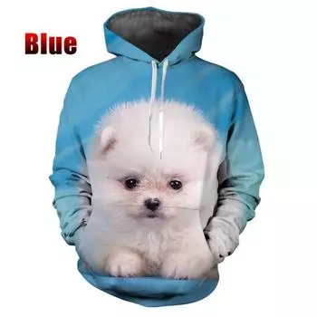Толстовки с капюшоном с 3D принтом померанского шпица, милые домашние собаки, животные, толстовка для пар, повседневная крутая уличная одежда с длинными рукавами, топы XXL