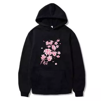 Толстовки с капюшоном с длинным рукавом Sakura Kawaii Keep Hoodies XS