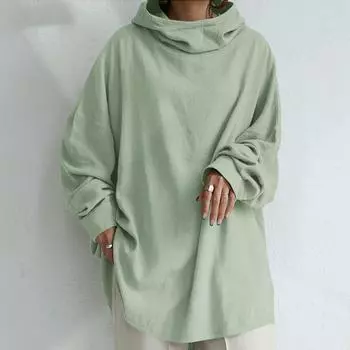 Толстовки с капюшоном с длинным рукавом женские толстовки с капюшоном теплые топы теплые большие размеры большие размеры S чёрный