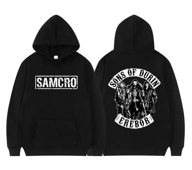 Толстовки с капюшоном «Сыны анархии» SAMCRO с принтом для мужчин и женщин, унисекс, худи S
