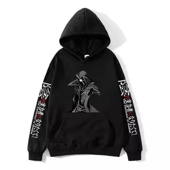 Толстовки с капюшоном The Eminence In Shadow Cid Kagenou с рисунком в стиле аниме Kage No Jitsuryokusha Ni Naritakute Пуловеры Мужская толстовка с капюшоном XS чёрный