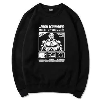 Толстовки с капюшоном в стиле аниме Baki Hanma, зимние топы, Jack Hanma, крутая толстовка унисекс с круглым вырезом, забавная толстовка на весну/осень, Harajuku Sudaderas L