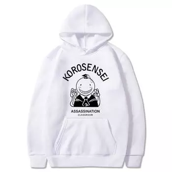 Толстовки с капюшоном в стиле аниме «Убийство в классе» Korosensei, унисекс и женские осенние повседневные пуловеры, модные толстовки с капюшоном XL