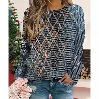 Толстовки с мексиканским цветочным принтом в этническом стиле, женские толстовки с 3D принтом Y2K, толстовка с длинными рукавами, пуловеры больших размеров, женские топы, одежда S