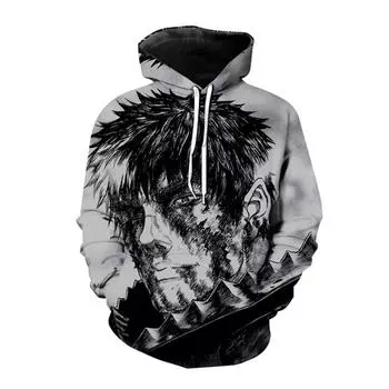Толстовки с принтом «Берсерк», аниме, манга, комиксы «Берсерк», толстовка с 3D принтом для мужчин и женщин, модная толстовка в стиле Харадзюку, пуловер унисекс, пальто в стиле хип-хоп S