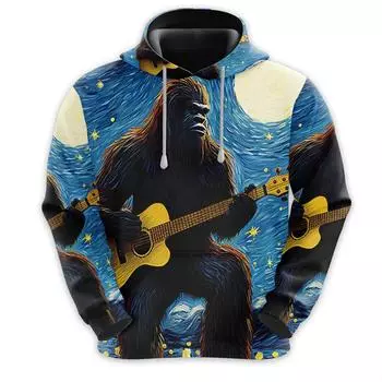 Толстовки с принтом Bigfoot Love, модные толстовки с капюшоном Sasquatch для мужчин, одежда, спортивный костюм Big Foot для женщин, пуловеры для мальчиков 2000 года S