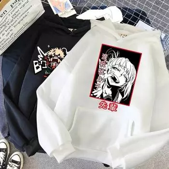 Толстовки с рисунком «My Hero Academia» японского аниме, уличная одежда унисекс с героями мультфильмов Boku No Hero Academia, женская/мужская толстовка с капюшоном Y2k 2XL