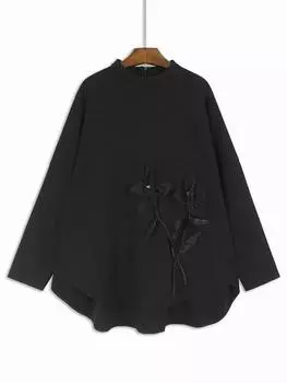 Толстовки с трехмерным декором XITAO LJ1082 One Size чёрный