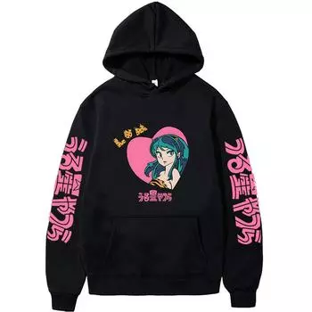 Толстовки Urusei Yatsura Уличная одежда Унисекс Waifu Lum Сексуальные толстовки сэмпай Unisexga Одежда с мультяшным рисунком Пуловеры в японском стиле 2XL