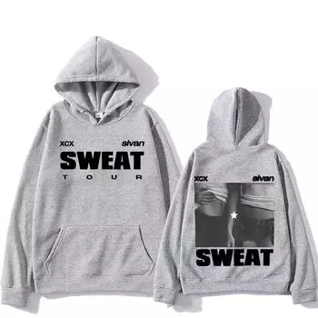 Толстовки в стиле ретро-поп Charli XCX и Troye Sivan Sweat Tour Hoodies Унисекс Новая одежда Осень-зима Модные пуловеры XS чёрный