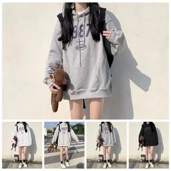 Толстовки женские Толстовки толстовки большого размера унисекс утолщенные толстовки женские XL серый