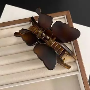 Толстые Черепаховые Большие Крабы Заколки Клипсы Женщины Девушки Матовые Бабочки Большие Зажимы для Волос Заколки Шпилька Аксессуары для Волос