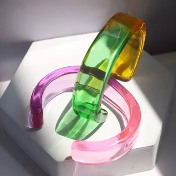 Толстые девушки геометрические вечерние модные украшения женский браслет квадратный круглый широкий браслет blue-open