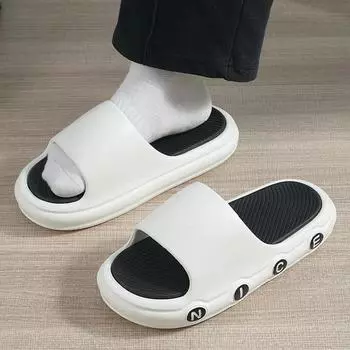 Толстые домашние тапочки для ванной на платформе, женские, большого размера, с мягкой подошвой, с подушкой из ЭВА, женские летние нескользящие пляжные шлепанцы 40-41