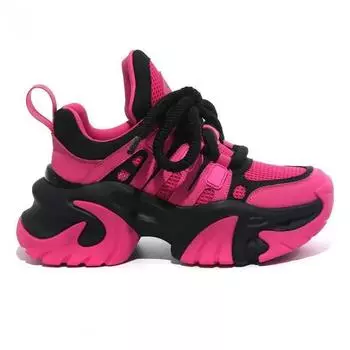 Толстые дышащие сетчатые женские повседневные кроссовки весна-лето спортивный стиль на шнуровке женская мода на открытом воздухе прогулочные кроссовки для бега 35 бежевый