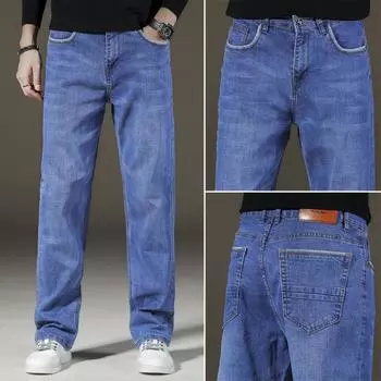 Толстые джинсы оверсайз Мужские свободные широкие джинсы Мужская одежда 28