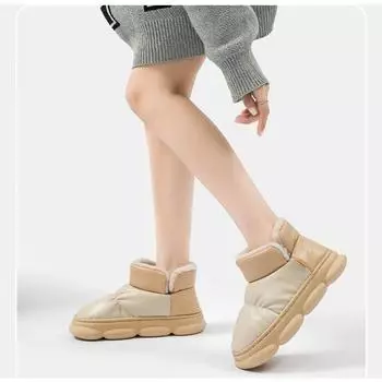 Толстые и теплые хлопковые туфли с бархатными хлопковыми тапочками 36-37 розовый