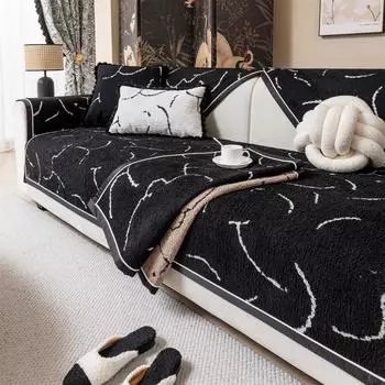 Толстые линии жаккард пушистый теплый осенне-зимний чехол для дивана в гостиной подушка для сиденья полотенце чехлы Декор Pillow Case-30x50cm