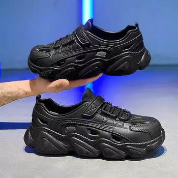 Толстые нескользящие износостойкие модные цельные формованные туфли из ЭВА для пар, новые модные сандалии для мужчин 36 чёрный