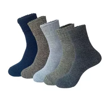 Толстые носки для скалолазания, устойчивые к холоду [DsHome] мужские носки, весенние, теплые, комплект из 5 пар, прочные, усиленные, устойчивые к разрывам, зимние, носки, рабочие, носки,