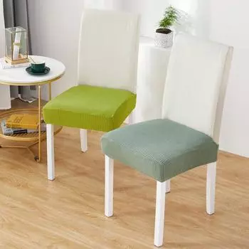 Толстые однотонные чехлы на сиденья, эластичные для свадьбы, столовой, офиса, банкета, Housse De Chaise, чехол на стул 1 piece синий