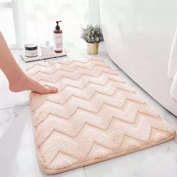 Толстые плюшевые коврики для ванной, впитывающие воду, мягкие коврики для душа, нескользящие коврики для душа, коврики для входной двери, серые, модные 40x60cm