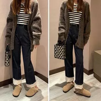 толстые подошвы Birkenstocks, женские ретро-туфли с застежкой-молнией, полутороспальные и с одной педалью, ленивые туфли, мягкие теплые пушистые туфли, мягкие подошвы 35 хаки