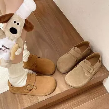 толстые подошвы одинарные туфли женские с неглубоким горлом нежный вечерний бриз с юбкой туфли Boken 2024 новые туфли Boken Doudou 35