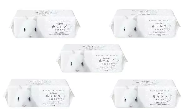 Толстые простыни для умывания лица Napia Nose Celebrity Face Wash, 240 листов x 5 (120 комплектов) [Оптовая покупка]