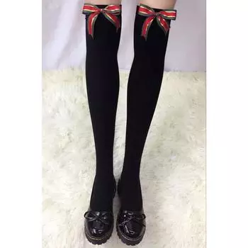 Толстые сексуальные рождественские товары, рождественские чулки с бантами, чулки, милые носки для праздников, женские average size