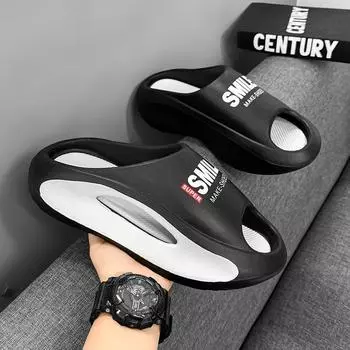 Толстые тапочки для ванной и дома, женские тапочки Cloud, летние сандалии для дома из ЭВА с мягкой подошвой, нескользящие шлепанцы, мужские тапочки 36 белый