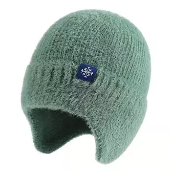 Толстые вязаные утепленные шапки-ушанки женские утепленные шапки-ушанки, мягкие, теплые и стильные зимние аксессуары для женщин 1 pc фиолетовый