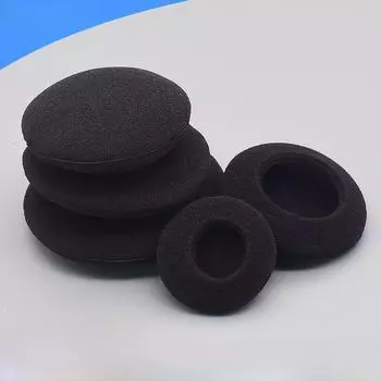 Толстые заглушки для наушников - 3,5 см, 4,5 см, 5/6 см, заушный крючок, круглая губка 1.8cm