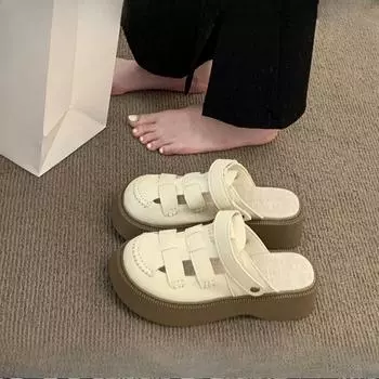 Толстые женские повседневные туфли для активного отдыха 35 чёрный