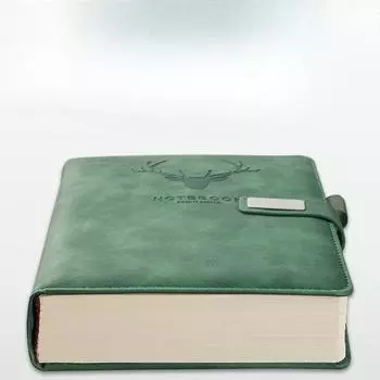 Толстый блокнот А5 Утолщенный блокнот для студентов колледжа Кожаный деловой блокнот Книга записей рабочих встреч Офисный дневник Альбом для зарисовок розовый