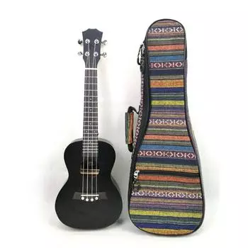 Толстый чехол для укулеле 21/23/26 дюймов Мини-сумка для гитары Этнический рюкзак для укулеле Концерт 21in
