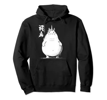 Толстый единорог японское искусство легендарная редкая толстовка с капюшоном единорога