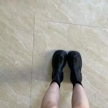 Толстый каблук толстая подошва мода универсальный Интернет знаменитости короткие сапоги тонкие сапоги Мартин сапоги женские британский стиль 2024 осень и зима новый 35