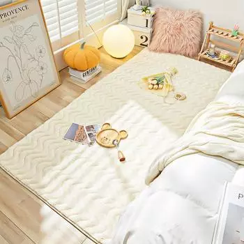 Толстый ковер с имитацией кроличьей шерсти, ковер для гостиной, журнального столика, длинный бархатный нескользящий ковер для спальни, от стены до стены, прикроватный коврик с татами 70x150