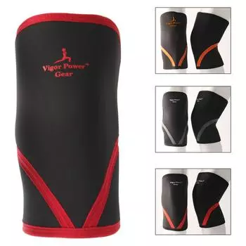 Толстый неопреновый бандаж для поддержки колена, тяжелая атлетика, спорт, оборудование для обеспечения безопасности, приседания, кроссфит, тренажерный зал, становая тяга, 7 мм, 1 пара XS