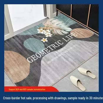 Толстый, нескользящий цветочный коврик для входа в ванную комнату 40x60 cm