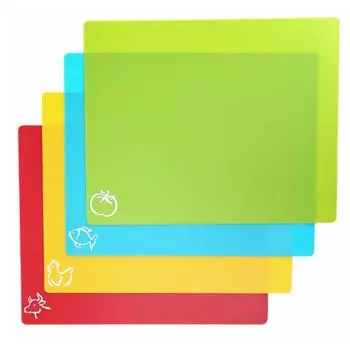 Толстый нескользящий пластик с иконками еды, коврики для резки, разделочные блоки, набор разделочных досок, кухонные инструменты 1 SET