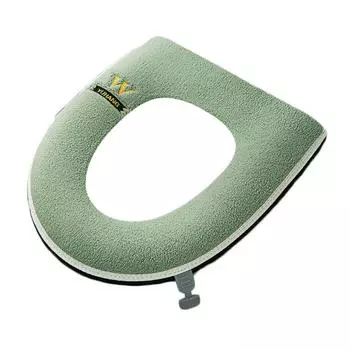 Толстый плюшевый чехол на сиденье для унитаза с ручкой, коврик для унитаза, универсальный коврик для унитаза, зимний коврик розовый