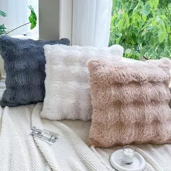 Толстый плюшевый флисовый чехол для подушки 18 дюймов мягкий декоративный чехол для дивана, наволочка для спальни One Size