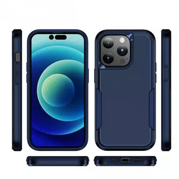 Толстый прочный противоударный чехол для iPhone 14 13 12 11 Plus Pro Max Mini X XR XS 7 8 Plus SE гибридный прочный жесткий чехол для ПК Capa For iPhone 14 розовый