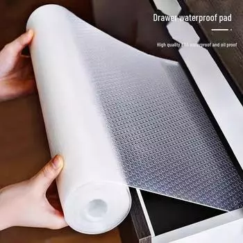 Толстый прозрачный коврик для ящиков из ЭВА для шкафов - нескользящий, водонепроницаемый, устойчивый к грязи, влаге коврик для обуви 45x150 cm прозрачный