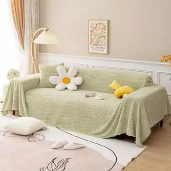 Толстый супермягкий бархатный чехол для дивана, однотонное плюшевое одеяло для дивана, большой размер, полное покрытие, диванное полотенце, чехлы для диванов с защитой от кошачьих царапин 180x130cm 1pc