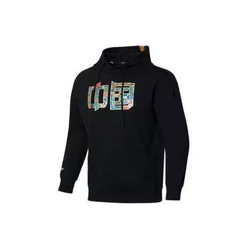 Толстый свитер с принтом для настольного тенниса Li Ning, спортивная толстовка с капюшоном, унисекс, черный AWDR747-3 L